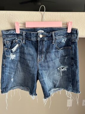 Old Navy Dark Blue Distressed Denim Cutoff Shorts